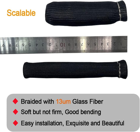 Spark Plug Wire Boots Thermal Protection Insulator Sleeve, 1200 Degree Heat shield Cover Wrap 6 inch for Car Truck 8PCS(black)