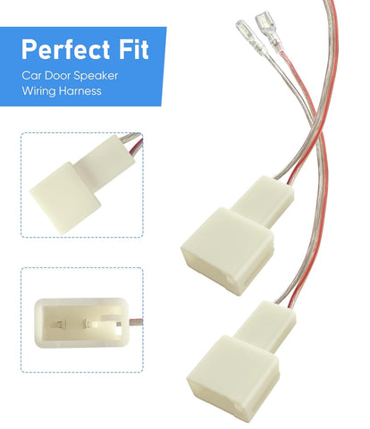 Car Front Rear Door Speaker Wiring Harness Connector Plug for Toyota/Subaru/Mitsubishi 2PCS