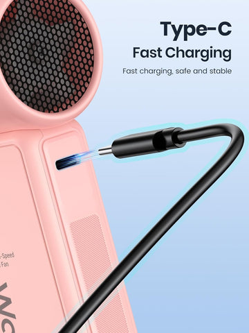 Portable Turbo Handheld Fan 5000mAh Digital Display