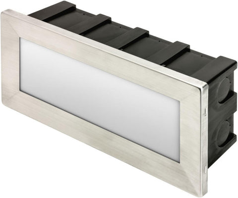 Brick Light Outdoor LED Plain Recessed Outside Garden Pathway Walkway IP54 Rated Integrated Lamp Warm White 3000K Taxi 10 Lumens Energy Saving (Warm White - Rectangular)
