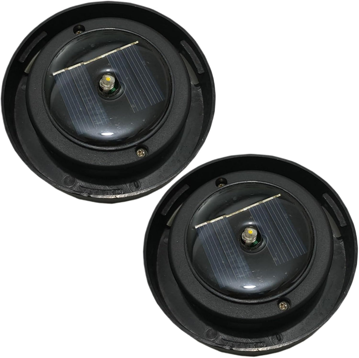 2 Pack Replacement Solar Light Parts, 3.2" Waterproof Solar Light Top, Warm White LED Panel for Outdoor Lights DIY Decor