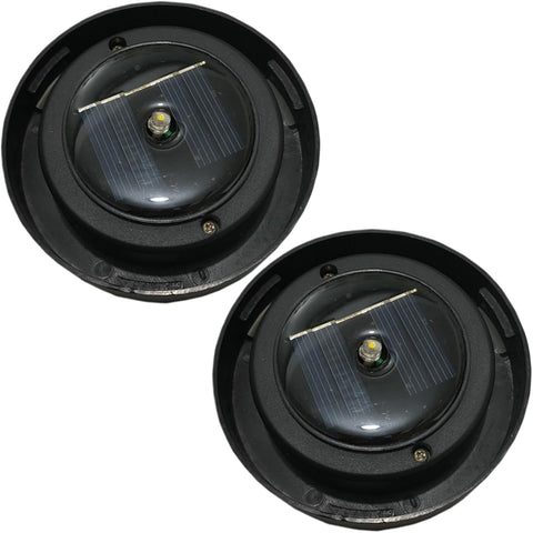 2 Pack Replacement Solar Light Parts, 3.2" Waterproof Solar Light Top, Warm White LED Panel for Outdoor Lights DIY Decor