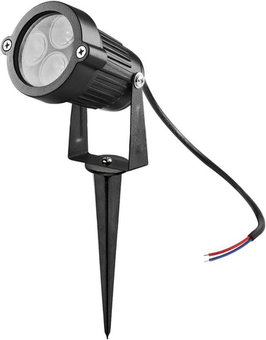 1Pcs DC 12V Landscape Lights, 3x3W IP65 Waterproof Cast-Aluminum Garden Spike Lights, LED Outdoor Landscape Spotlight Fixture Garden Night Spike Lawn Lamp (Warm White)