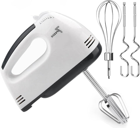7 Speed Electric Hand Mixer with Turbo Boost – Includes 5 Stainless Steel Accessories for Cake, Dough & Bread Mixing