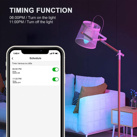 B22 Smart WiFi RGB Candle Bulb 6W 600lm