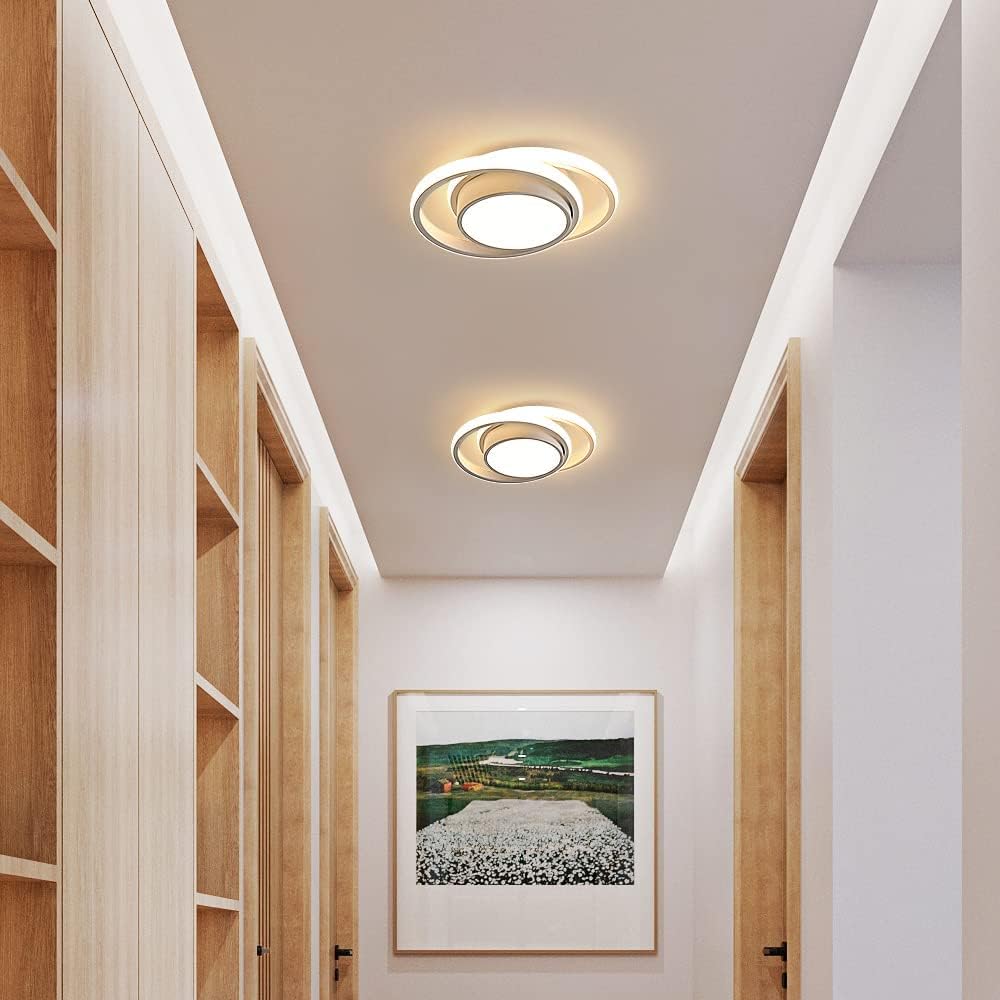 Energy-efficient LED ceiling fixture with a sleek, round design

