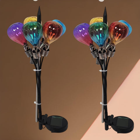 Solar Balloon Garden Stake Light – Outdoor Decorative LED Pathway Lamp, Colour Changing Balloon Style, Automatic Night Lighting, Lawn Patio Yard Decor (2)