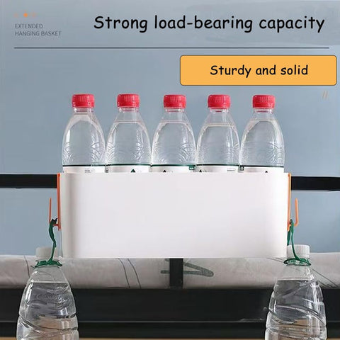 leobodecap 2-Piece Hanging Bedside Organiser – ABS Plastic Bed Shelf with Detachable Hooks for Phones, Books & Everyday Essentials – Keep Your Bedside Clutter Within Reach