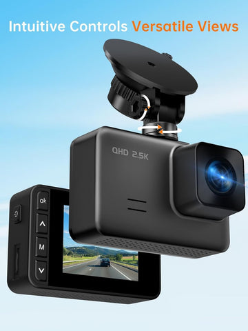 Mini Front and Rear Dash Cam 2.5K with Night Vision