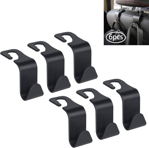 URAQT Car Storage Hooks 6 Pack Back Seat Headrest Hanger
