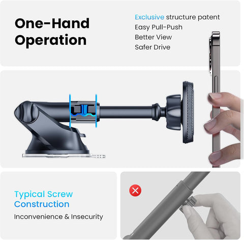 APPS2Car Magnetic Phone Car Mount Dashboard & Windscreen Holder