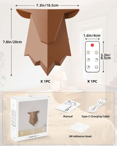 Fuloon Deer Shadow Battery Wall Lamp with Remote