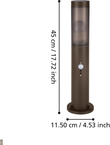 Eglo LED Outdoor lamp Post Helsinki, Bollard Light with Motion Detector