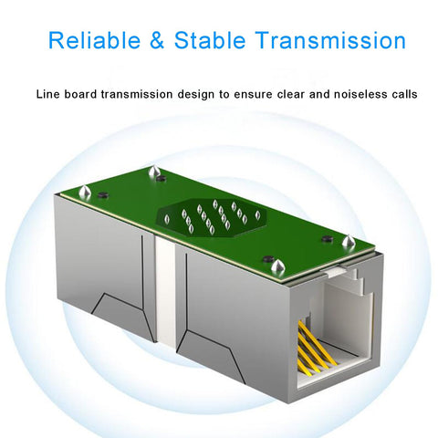 RJ11 6P4C Inline Telephone Coupler Female to Female