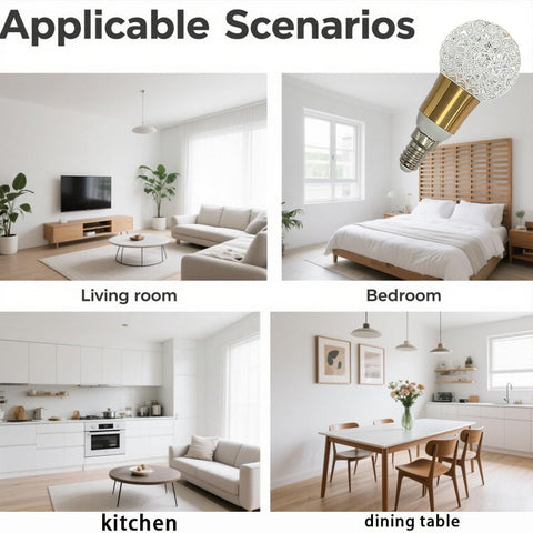 Acrylic Crystal LED Bulb 5W E14 6500K White