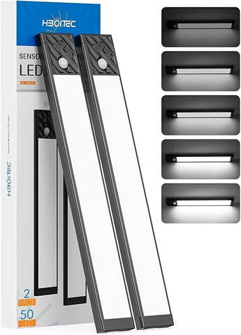 Rechargeable LED Under Cabinet Lights - Motion Sensor Wardrobe Lights