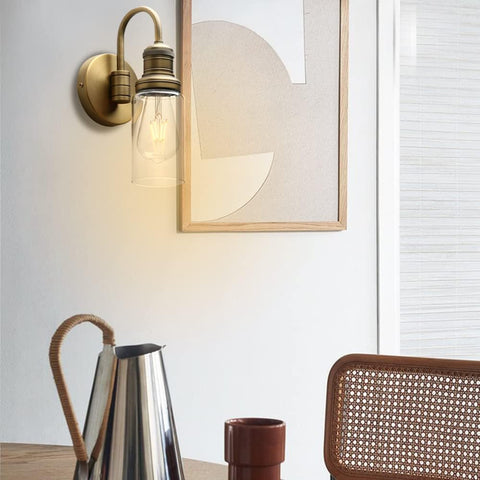 Yosoan Modern Vintage Industrial Wall Sconce Antique Gold