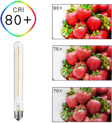 4W Tubular Edison LED Filament Bulb 6500K Cold White 4 Pack
