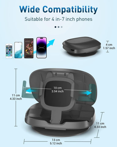 JOYEKY 360° Rotatable Car Phone Holder Dashboard Mount for iPhone Samsung Android Smartphones