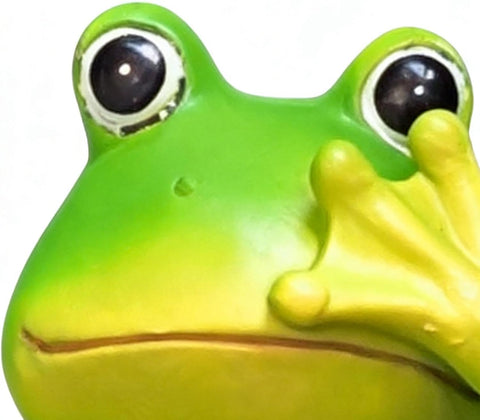 Solar Frog Statue, Waterproof Resin Sculpture with Lighting Design, 380g