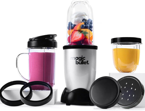 Magic Bullet 10-Piece Blender & Food Processor – 200W Compact All-in-One – Blend, Chop, Grind, Mix & Whip with Pulse Control