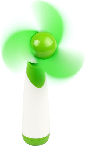 TRIXES Handheld Soft Blade Fan Green Adjustable Head