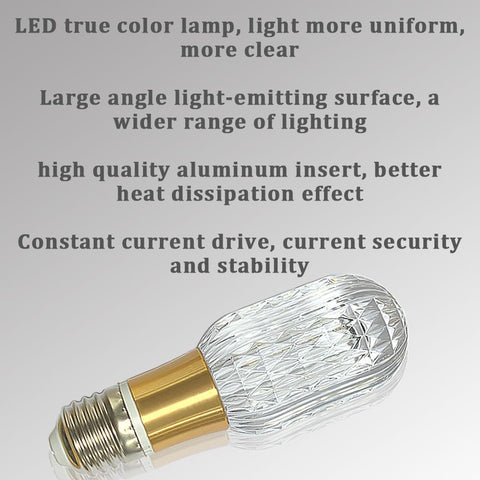 E27 Acrylic Crystal LED Bulb 5W 6000K White Light