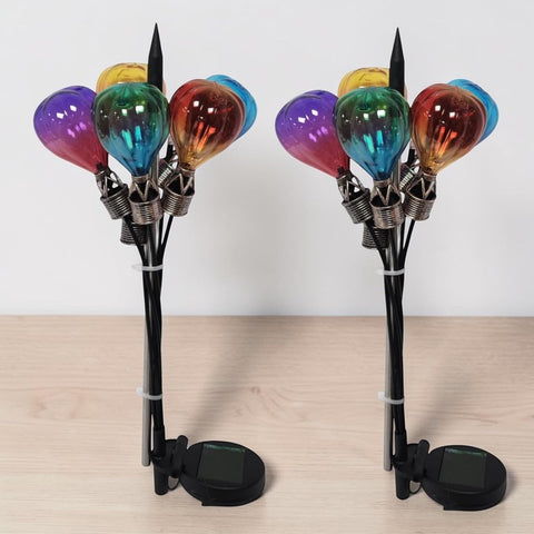 Solar Balloon Garden Stake Light – Outdoor Decorative LED Pathway Lamp, Colour Changing Balloon Style, Automatic Night Lighting, Lawn Patio Yard Decor (2)