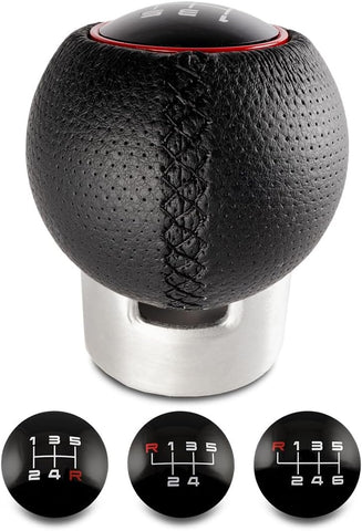 Sparco Lazio Black/Red Manual Gear Shift Knob – Universal Fit