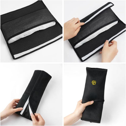 Car Seat Belt Pad Pillow for Kids and Adults – Black