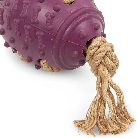 Petface Planet Nobbly Rubber Rugby Ball Dog Toy (Pack of 1)