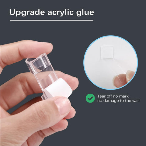 Aroidful 80pcs Cable Clips,Cable Tidy Clips,Strong Self Adhesive,Comes with Acrylic Glue Wire Clamp,Cable Clips Outdoor for Wire Rod Strip Plug Cords/Air Conditioning Cables/Power Cords