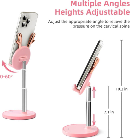 Adjustable Deer Ear Phone Stand for Desk