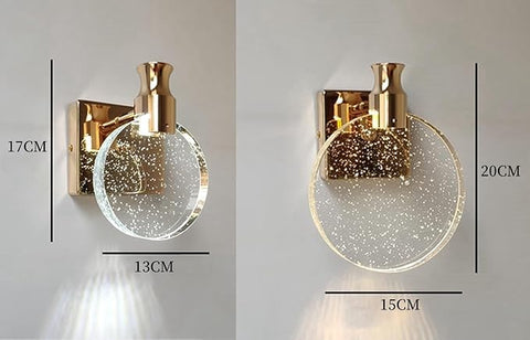 Crystal Bubble Wall Lamp - 3 Color LED Sconce Light
