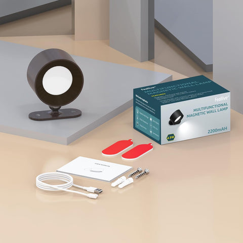 Battery Operated Wall Lights Wall Lamp with Remote Control Dimmable with Rechargeable Batteryfor Living Room Dark Brown Color 1 Pcs