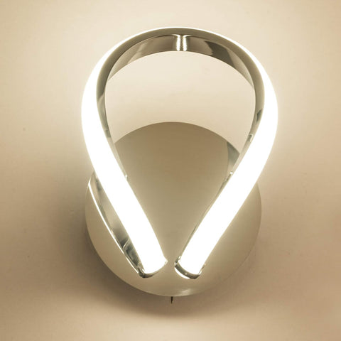 Halo LED Wall Light 12W Chrome with Toggle Switch