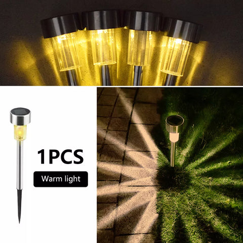 10Pcs Solar Power LED Stake Lights – Waterproof Outdoor Garden Lights