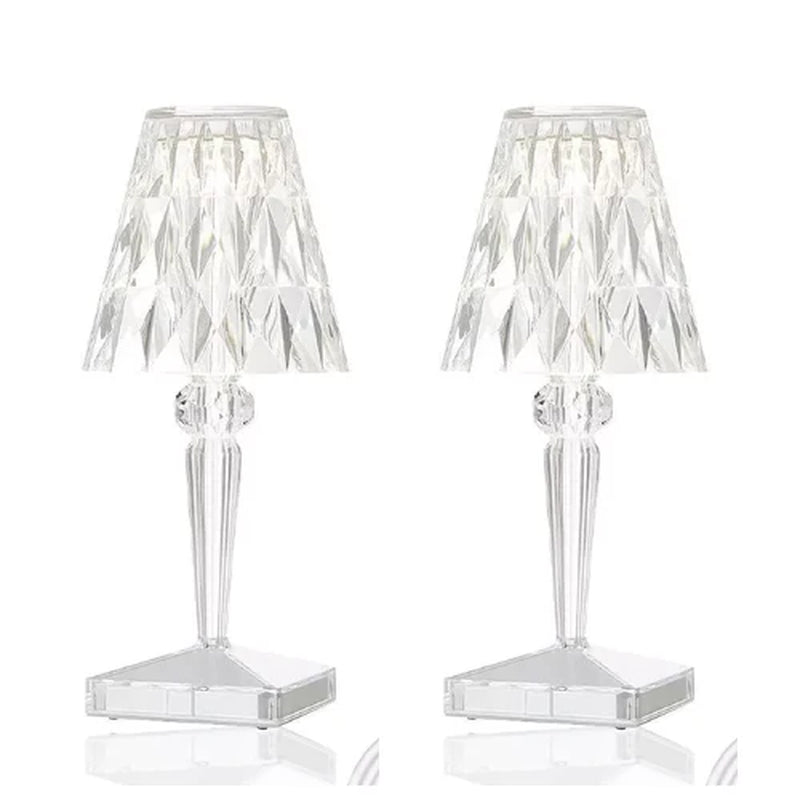 LED RGB Crystal Table Lamp – 16 Colour Modes – Remote Control – USB Rechargeable