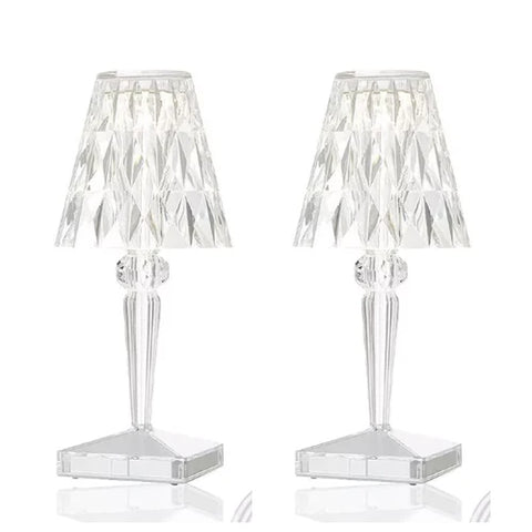 LED RGB Crystal Table Lamp – 16 Colour Modes – Remote Control – USB Rechargeable