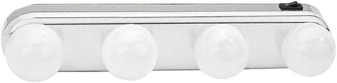 Portable Battery Powered LED Vanity Mirror Lights Super Bright 4-LED Bulb Cosmetic Light Kit for Makeup Shooting