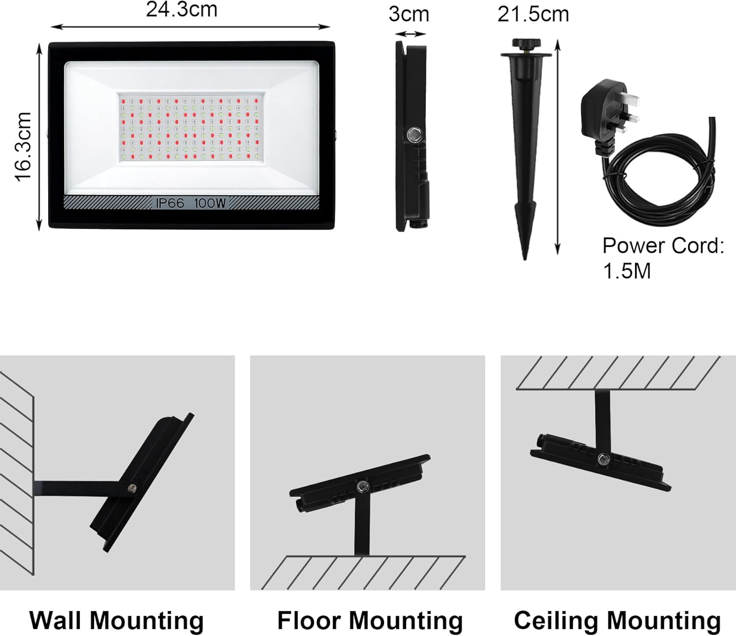 IP66 LED flood light for garden decoration