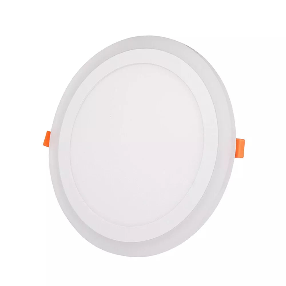 6W+3W LED Recessed Flush Mount Blue Edge-Lit Panel Light Round / Square Downlight