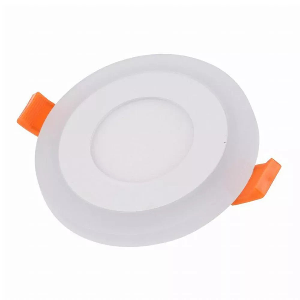 6W+3W LED Recessed Flush Mount Blue Edge-Lit Panel Light Round / Square Downlight