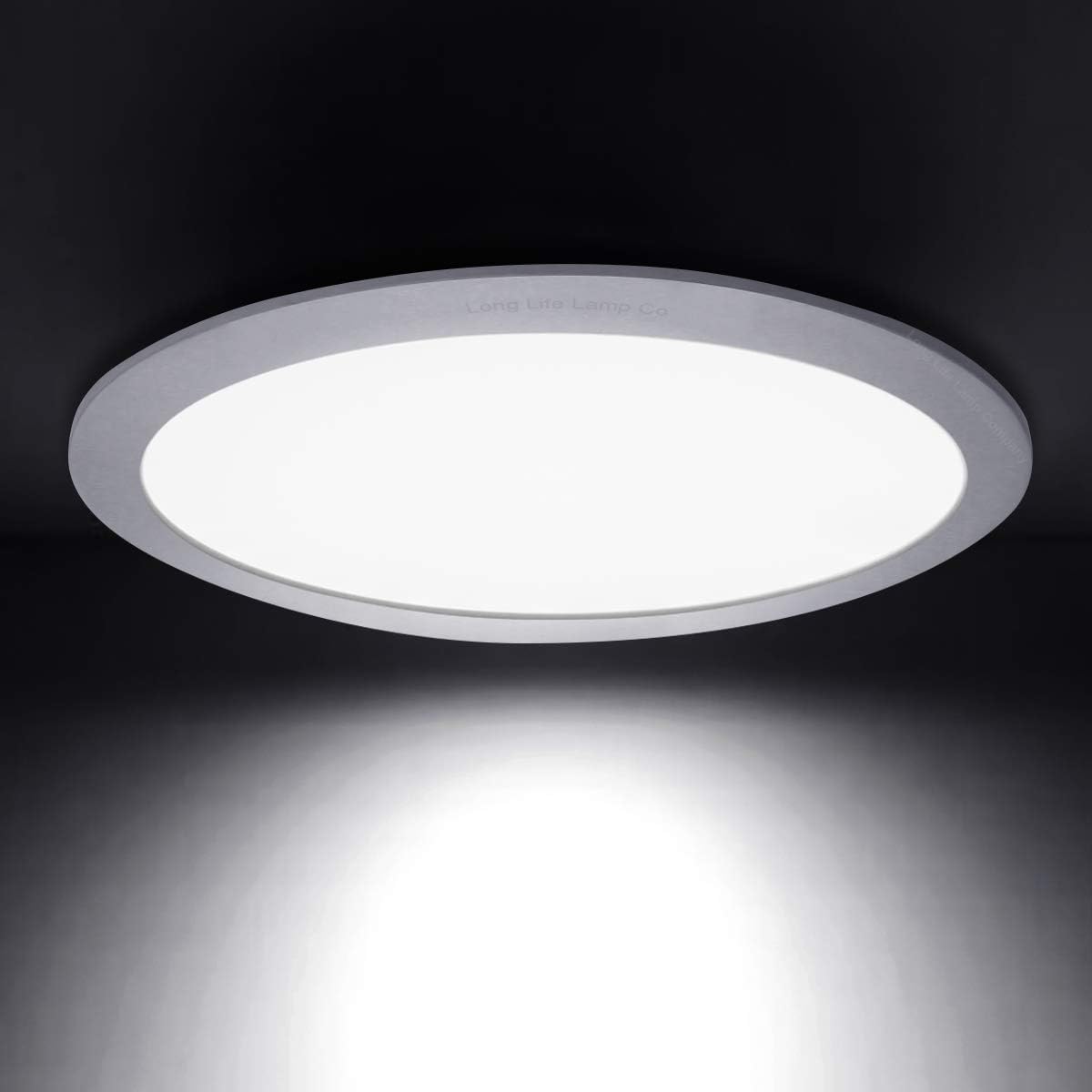 Ultra-slim LED ceiling light mounted on a modern white ceiling