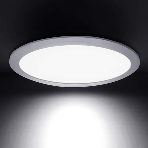 Ultra-slim LED ceiling light mounted on a modern white ceiling