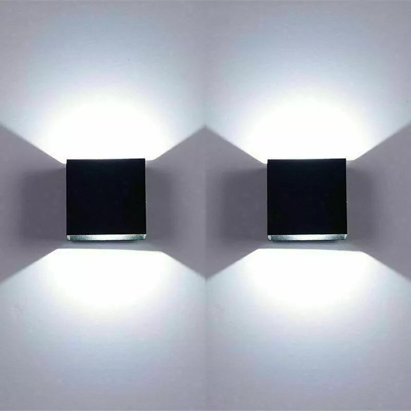 6W Modern LED Up Down Wall Light – Cube Sconce Lamp for Indoor UK