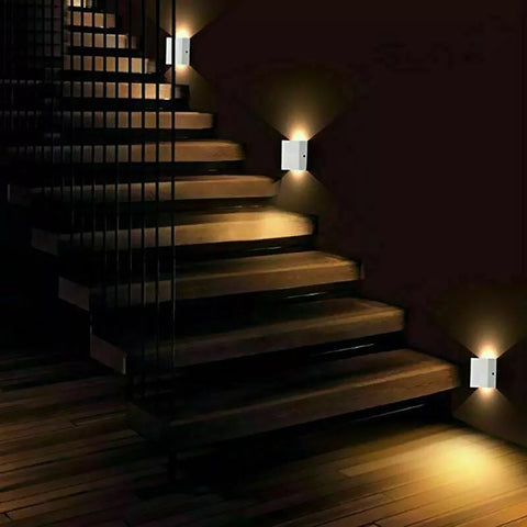 Contemporary design of the wall light in a coffee shop setting

