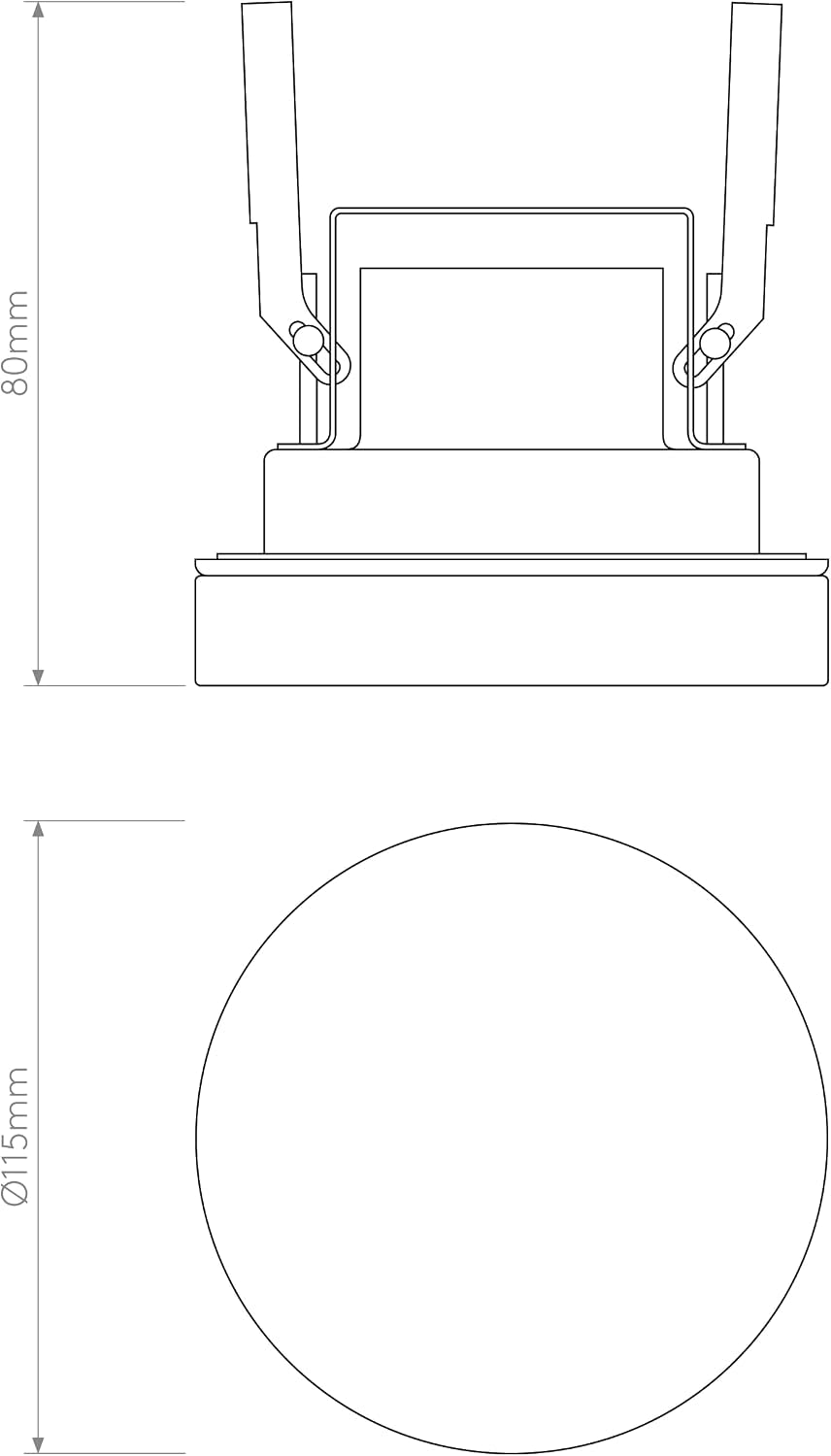 Vancouver round Bathroom Downlight - IP65 Rated - (Polished Chrome), GU10 LED Lamp, Designed in Britain
