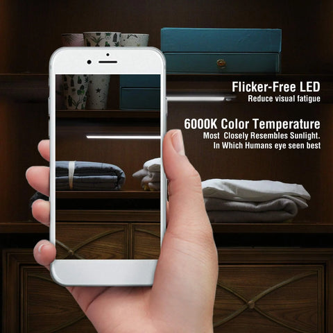 Under Cabinet Light Motion Sensor 70 LED Ultra-Thin, 2400Mah Rechargeable Battery, Wireless USB LED Lighting for Kitchen, Closet, Hallway, Wardrobe