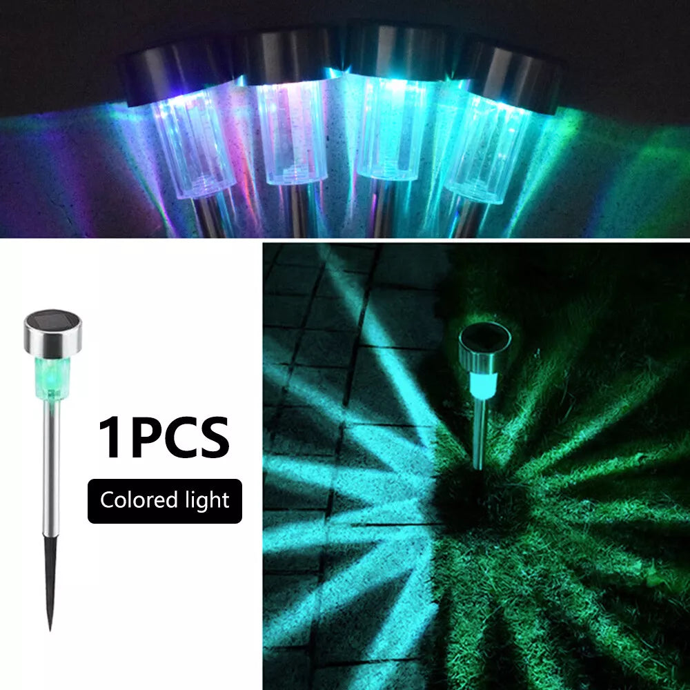 10Pcs Solar Power LED Stake Lights – Waterproof Outdoor Garden Lights